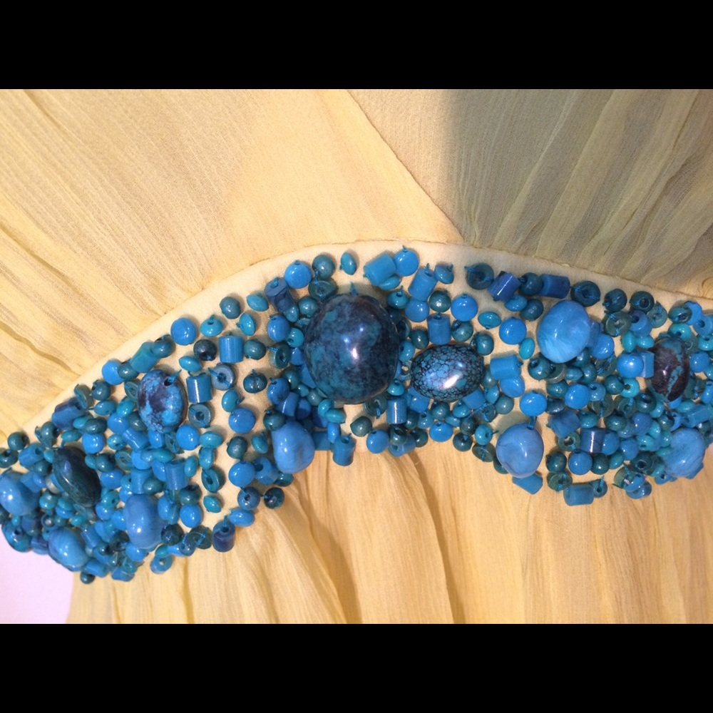 Turquoise stone maxi evening - Picture 2 of 6